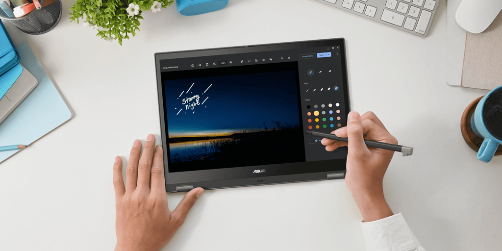 ASUS Chromebook CM34 Flip tablet with stylus